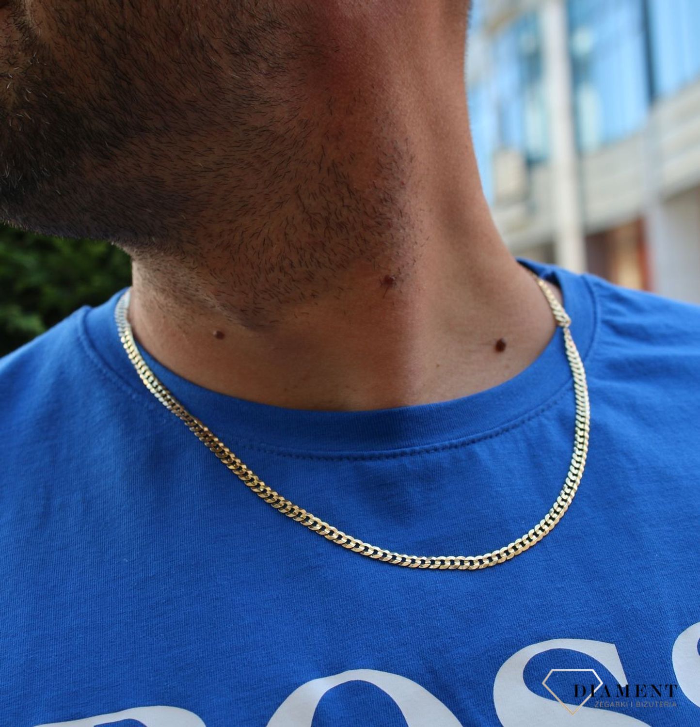 Złoty łańcuszek damski 333 pancerka LA 679A.jpg